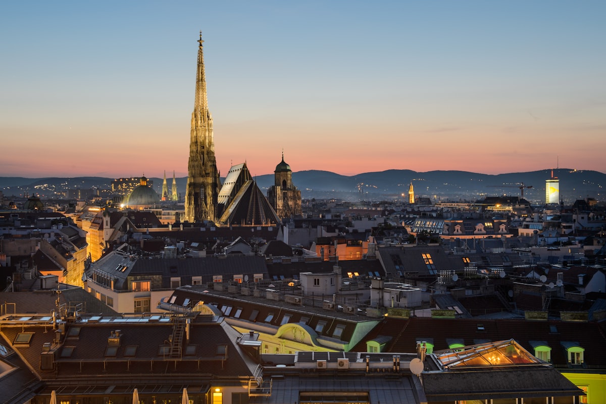 Elever på studietur i Wien ved Schönbrunn Slot